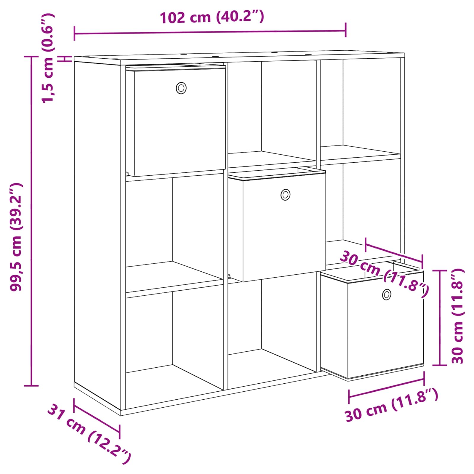 Kreveta s ladicama Betonski sivi 102 x 31 x 99,5 cm