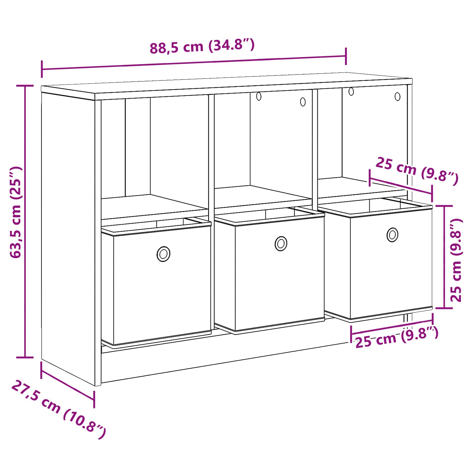 Kreveta s ladicama Dimljeni hrast 88,5 x 27,5 x 63,5 cm