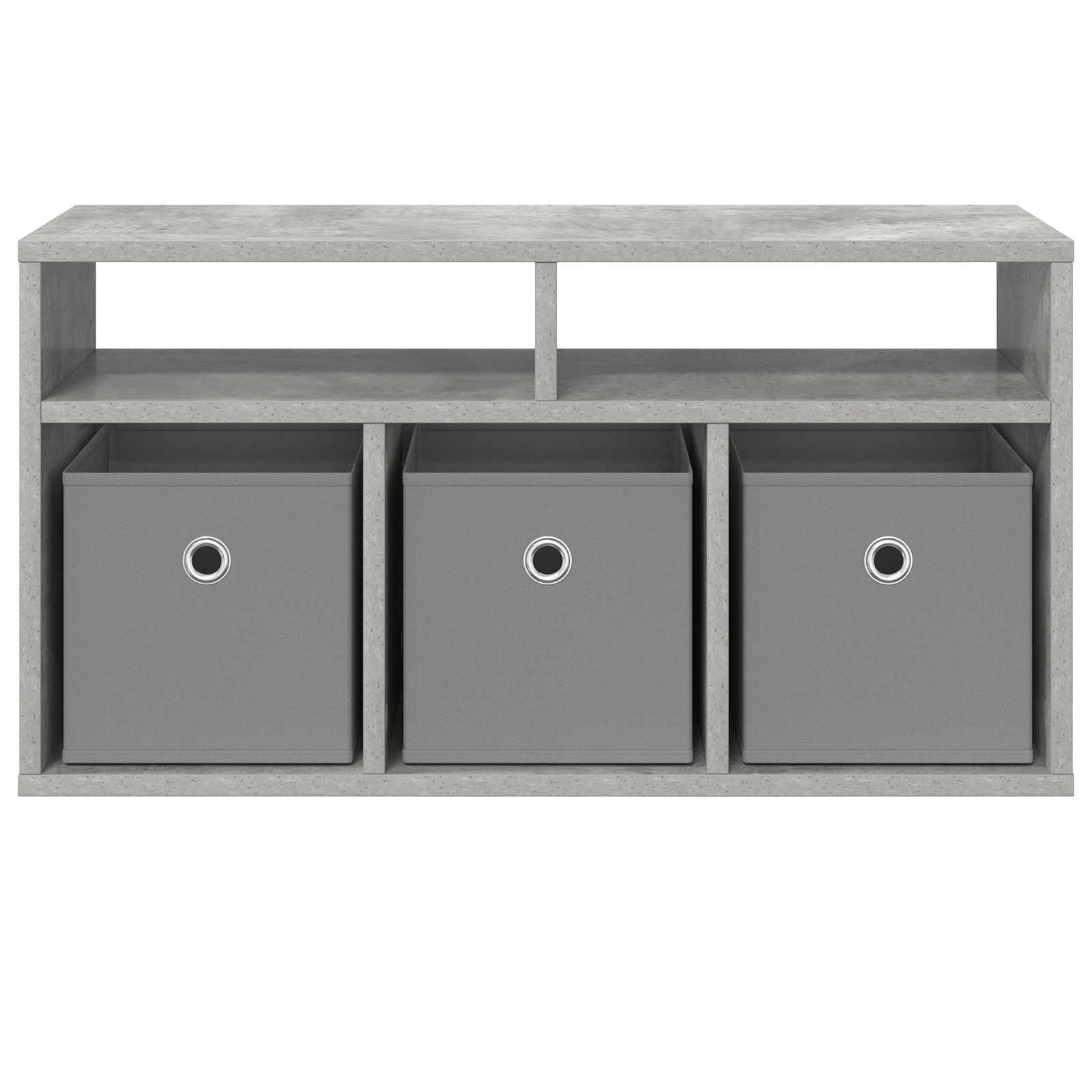 Nizak ormarić s ladicama Betonski sivi 72 x 22,5 x 38 cm