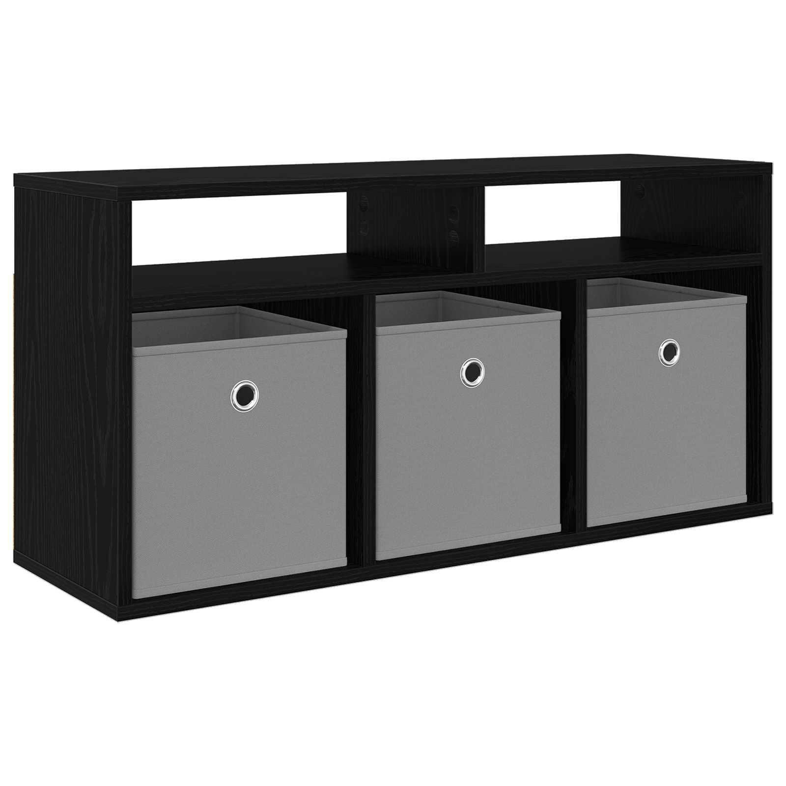 Nizak ormarić s ladicama Crni hrast 87 x 27,5 x 43 cm