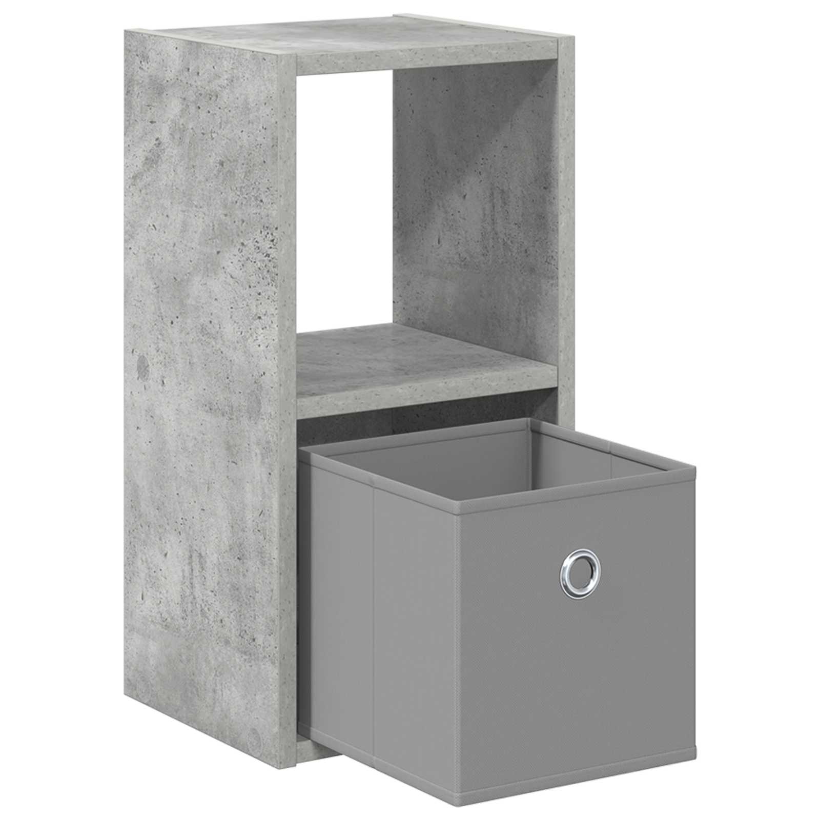 Noćni ormarić s ladicama Betonski sivi 25,5 x 22 x 49,5 cm