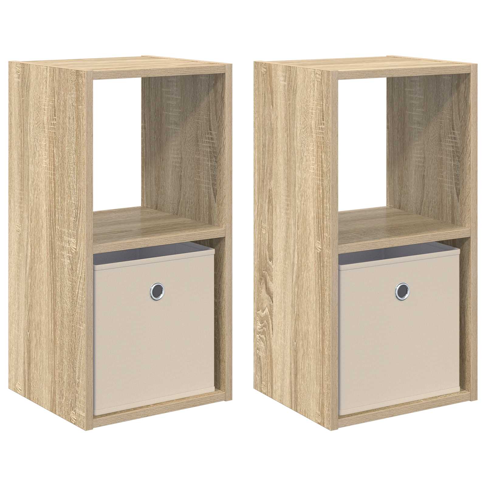 Noćni ormarić s ladicama 2 pcs Sonoma hrast 30,5 x 27 x 59,5 cm