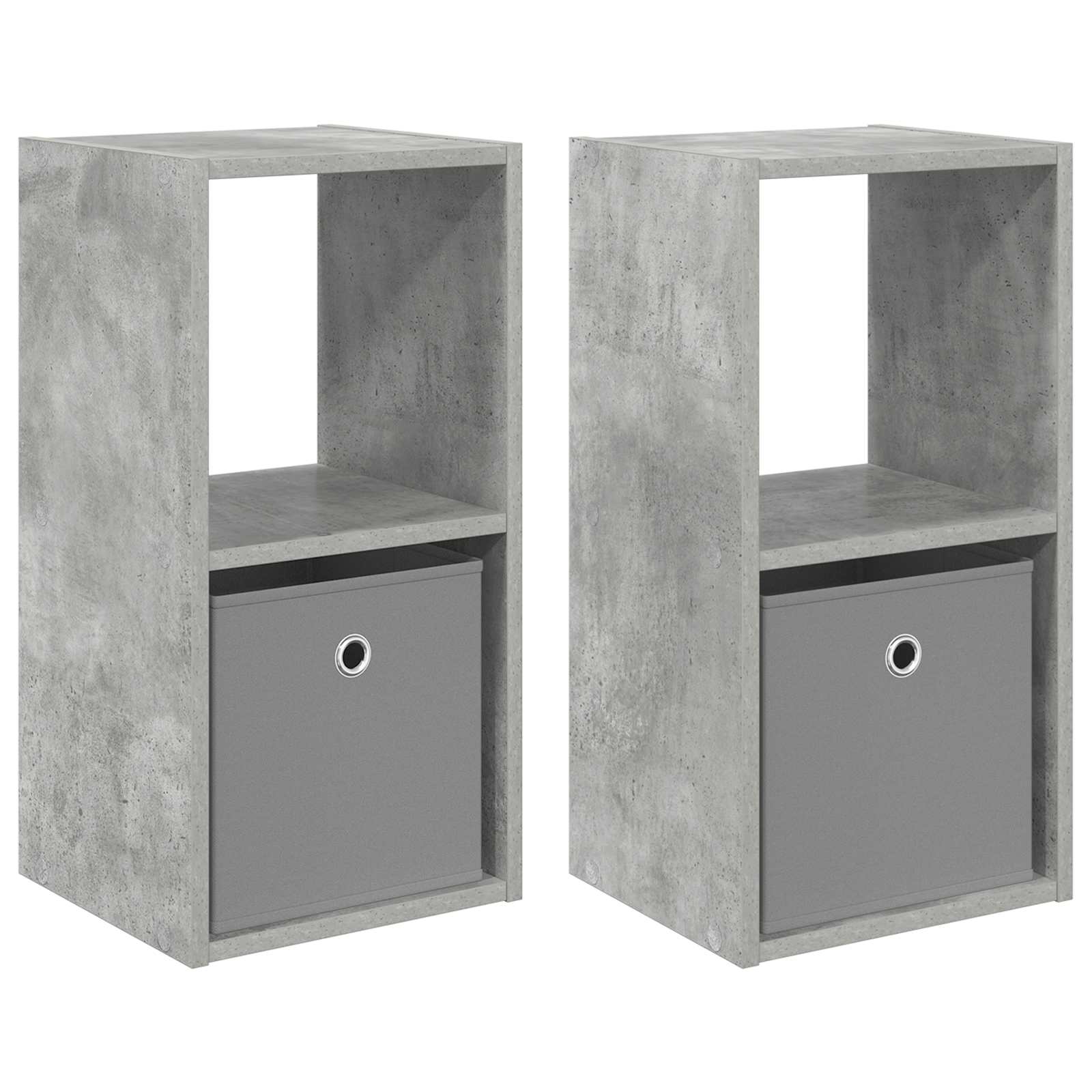 Noćni ormarić 2 pcs Betonski sivi 30,5 x 27 x 59,5 cm