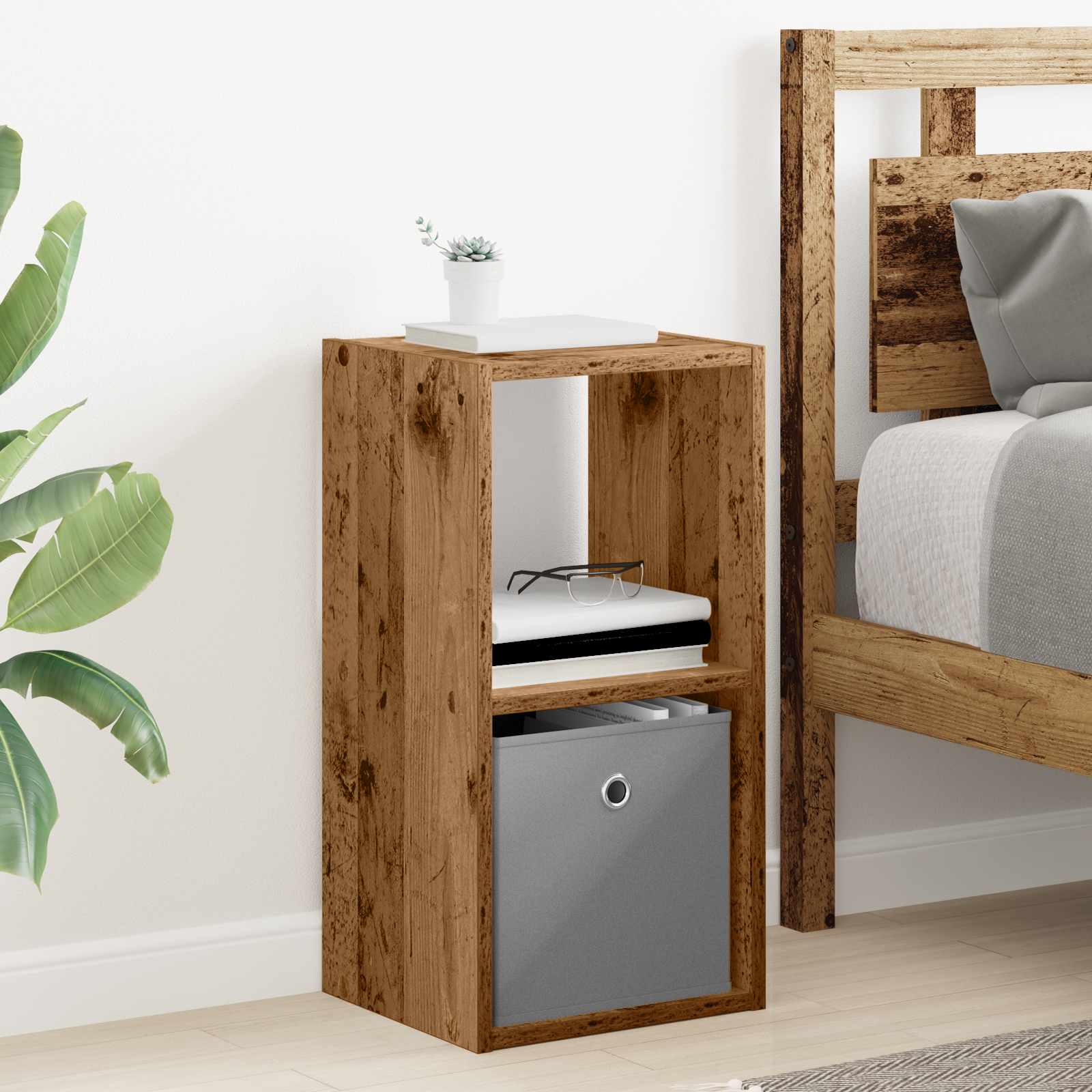 Noćni ormarić s ladicama 2 pcs Staro drvo 30,5 x 27 x 59,5 cm