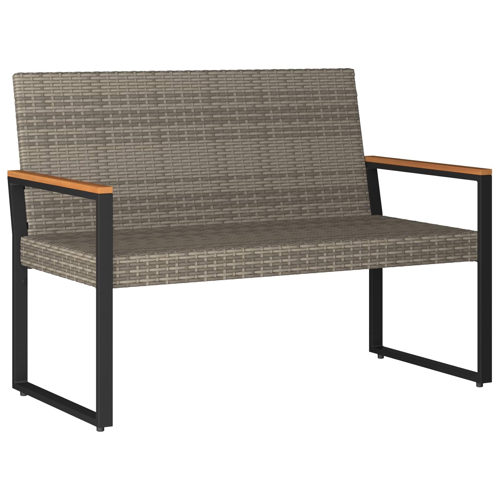 Vanjska klupa Siva i tamnoplava 107 x 61 x 80 cm poliratan