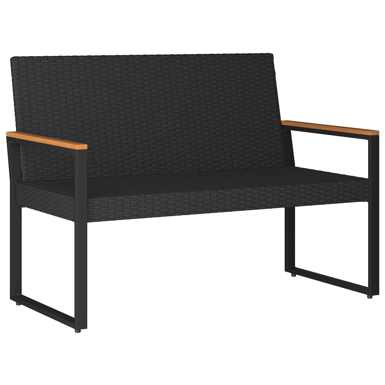 Vanjska klupa Crna i Tirkizna 107 x 61 x 80 cm poliratan