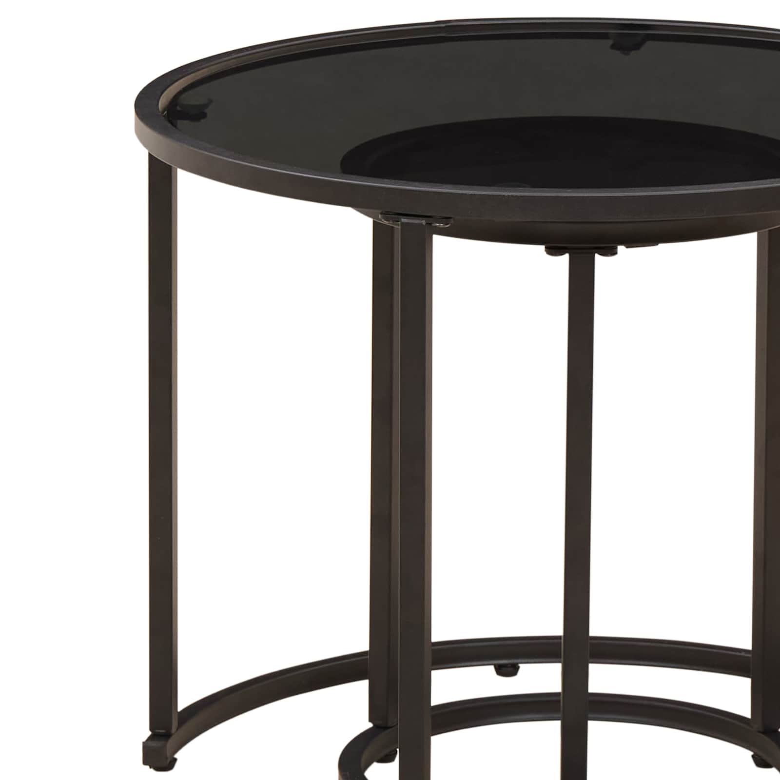 Set stolića za kavu 2 pcs 55 x 55 x 45 cm čelik