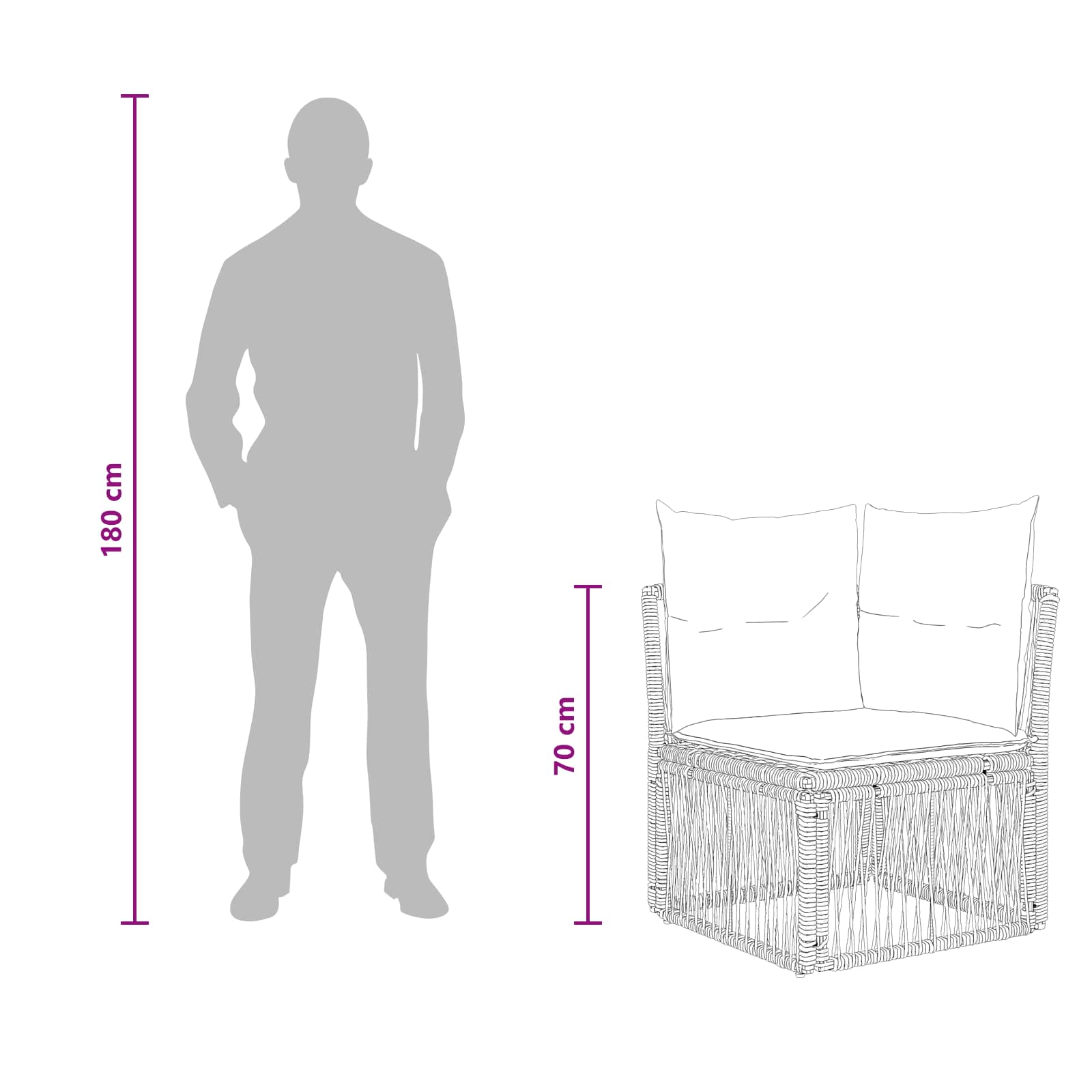 Kutna sofa Bež poliratan