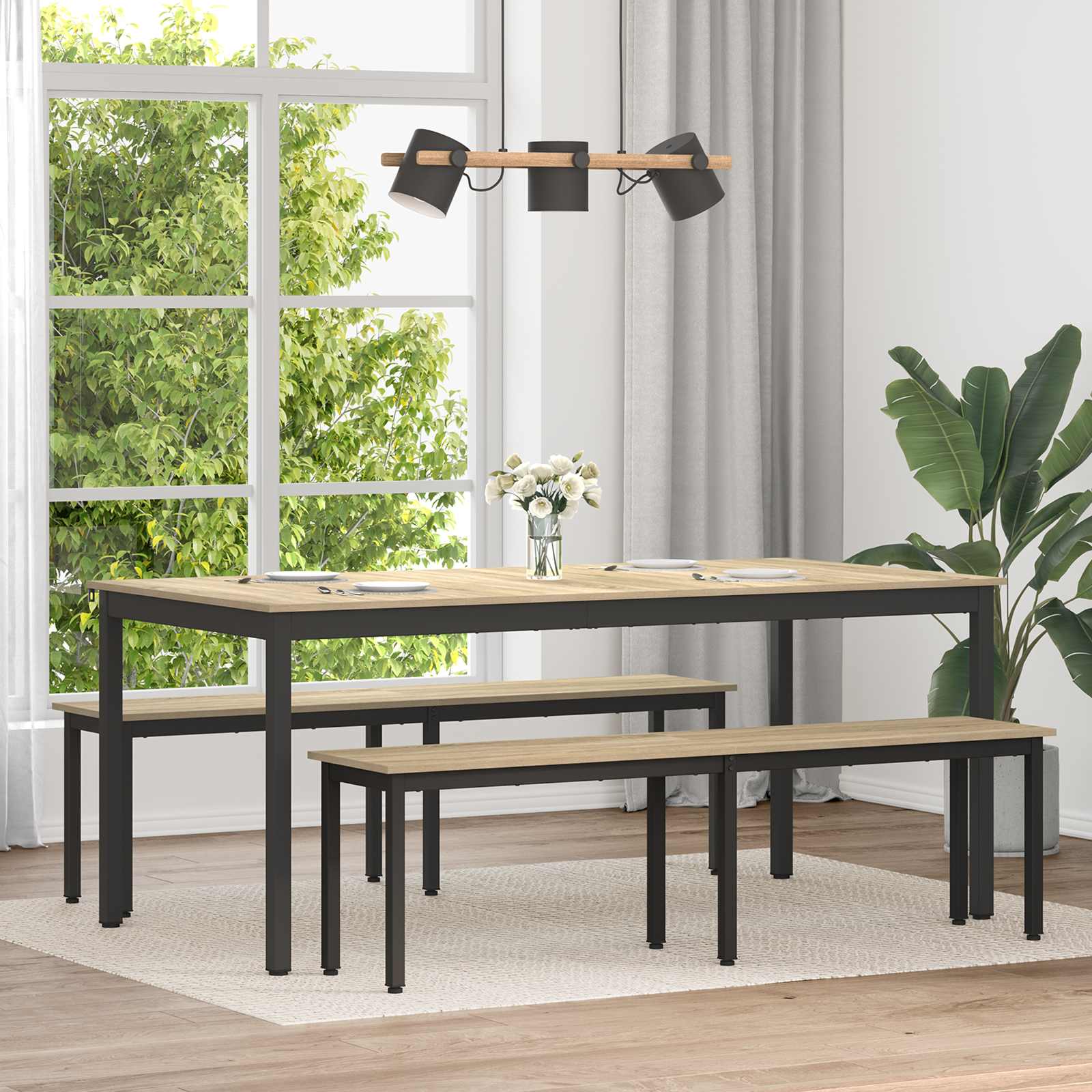 Blagovaonski stolovi 2 pcs 180 x 90 x 75 cm Konstruirano drvo