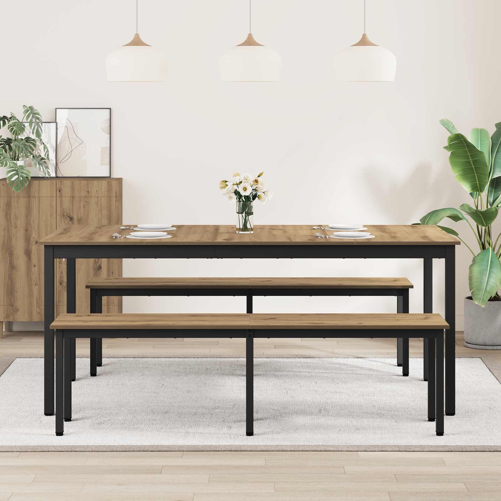 Blagovaonski stolovi 2 pcs 180 x 90 x 75 cm Konstruirano drvo