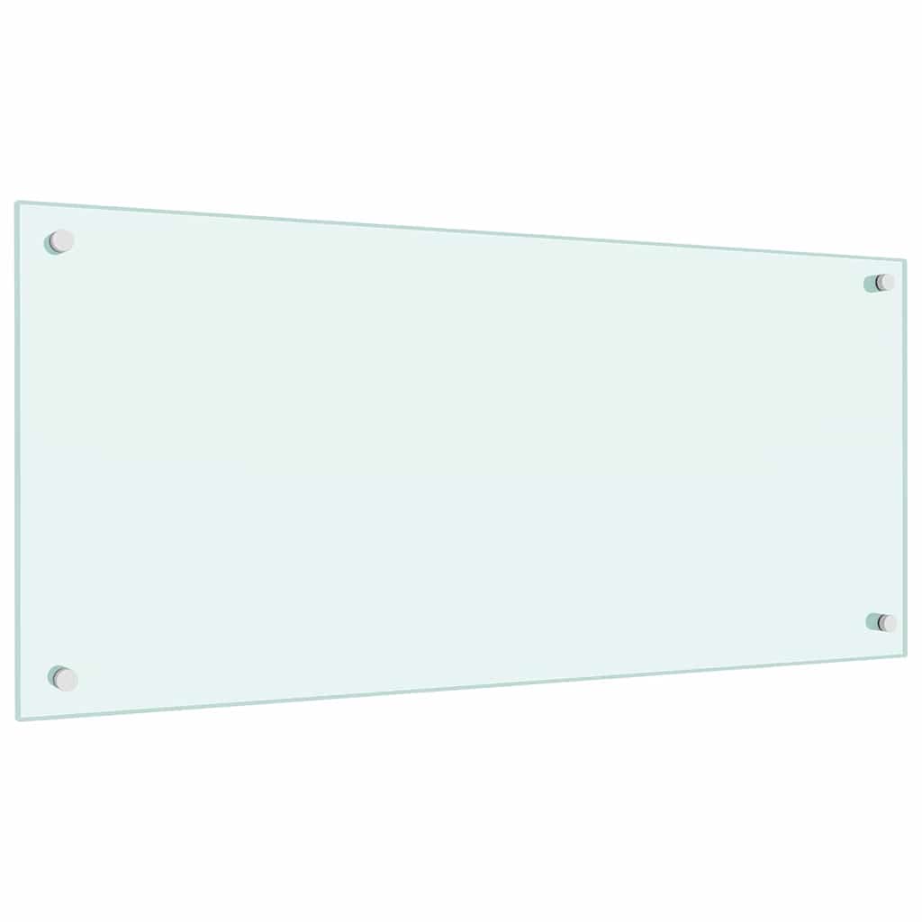 Kuhinjski zid 2 pcs Bijelo 90 x 40 cm Staklo otporno na udarce