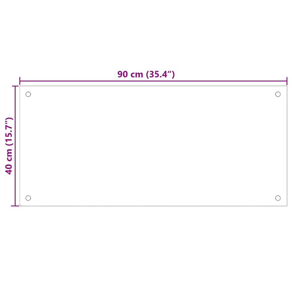 Kuhinjski zid 2 pcs Bijelo 90 x 40 cm Staklo otporno na udarce