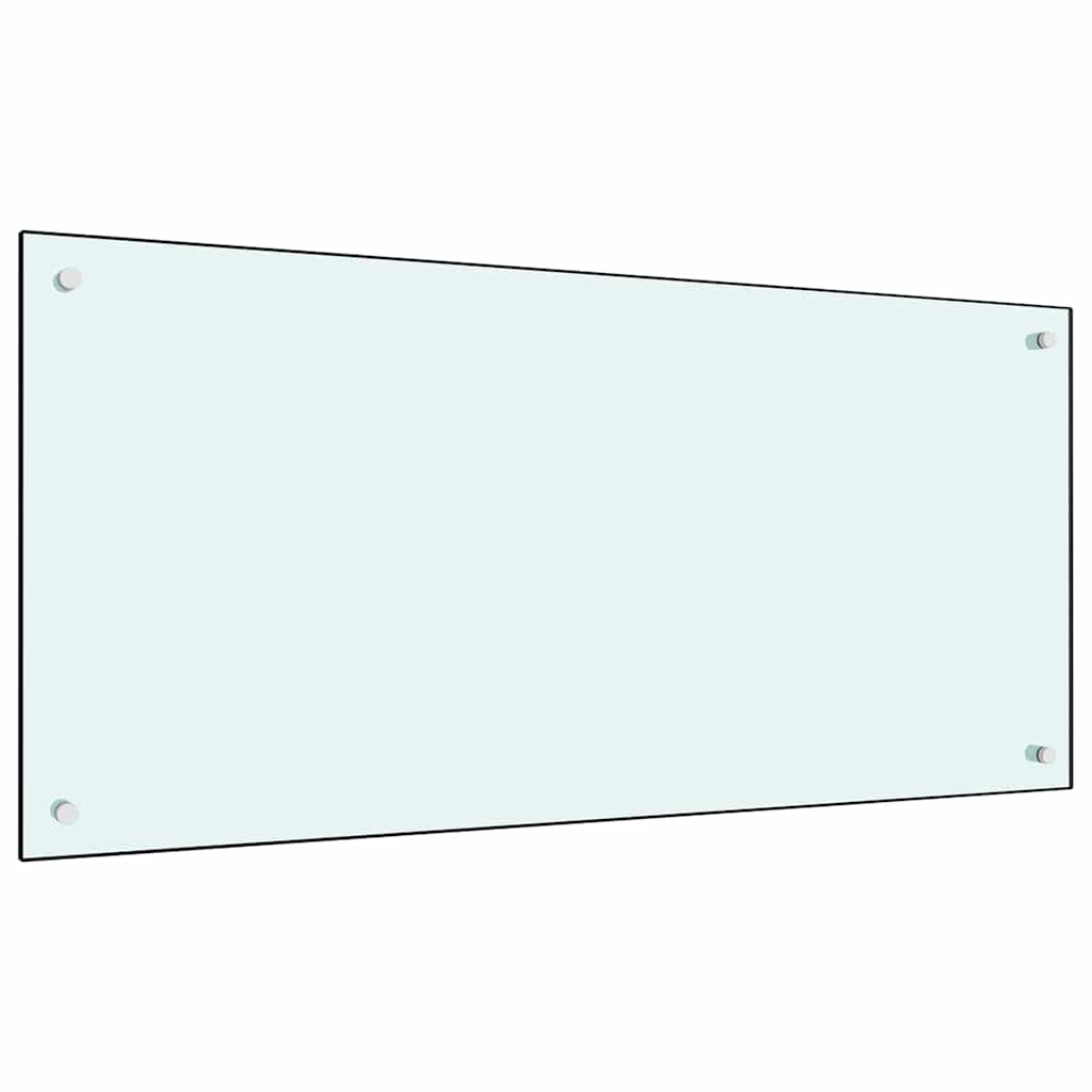 Kuhinjski zid 2 pcs Bijelo 100 x 50 cm Staklo otporno na udarce