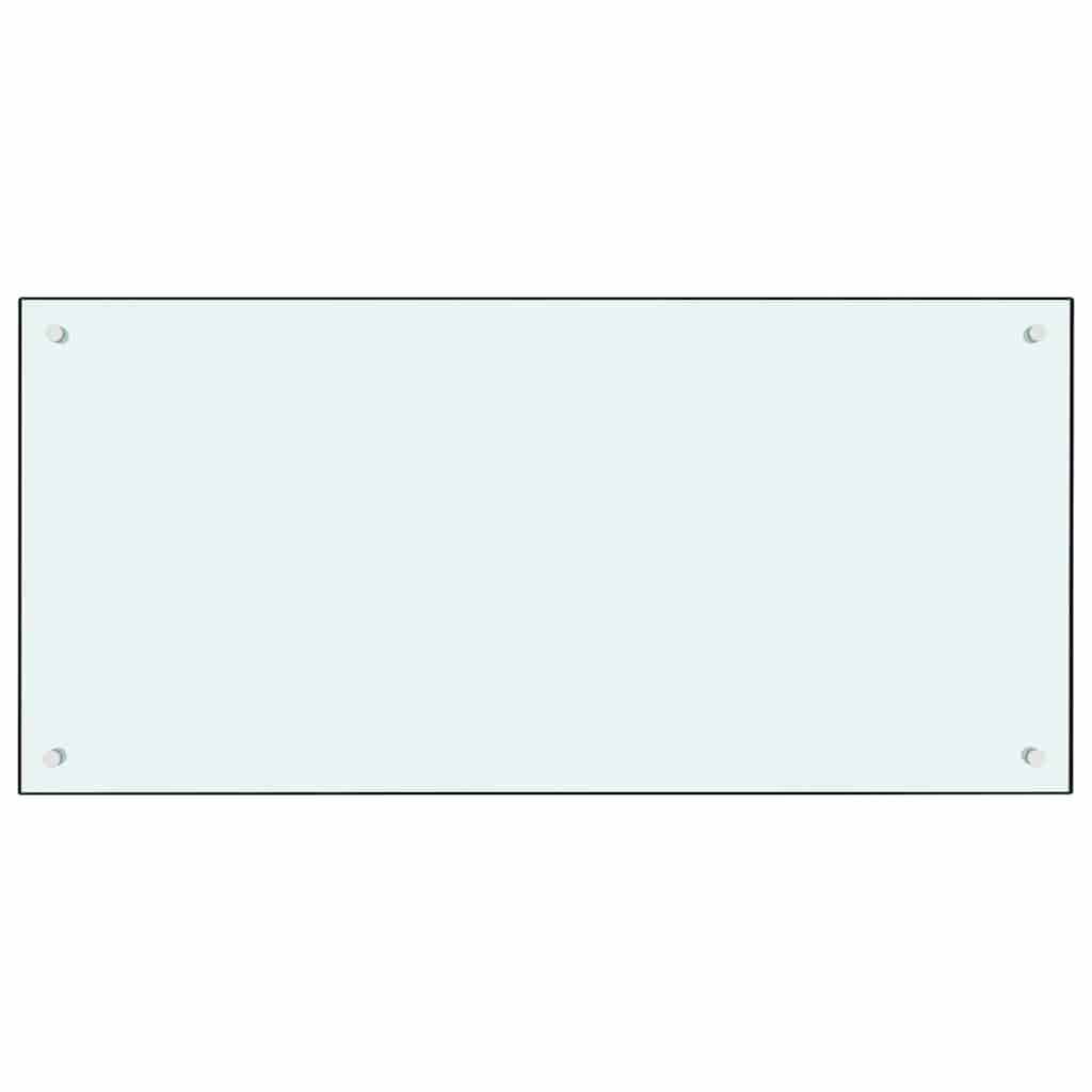 Kuhinjski zid 2 pcs Bijelo 100 x 50 cm Staklo otporno na udarce