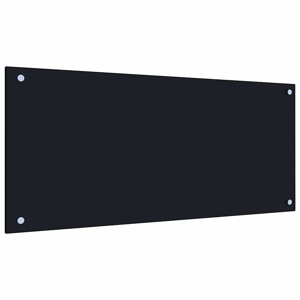 Kuhinjski zid 2 pcs Crna 90 x 40 cm Staklo otporno na udarce