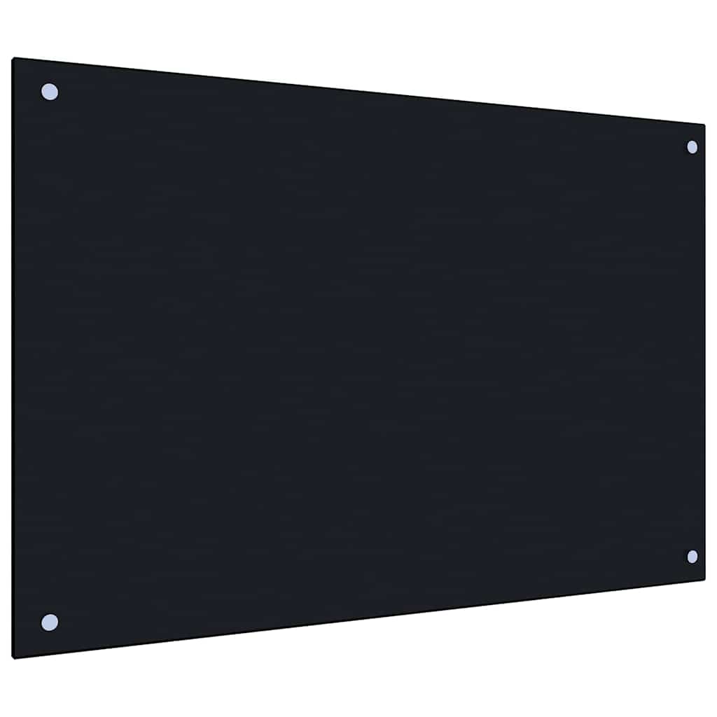 Kuhinjski zid 2 pcs Crna 90 x 60 cm Staklo otporno na udarce