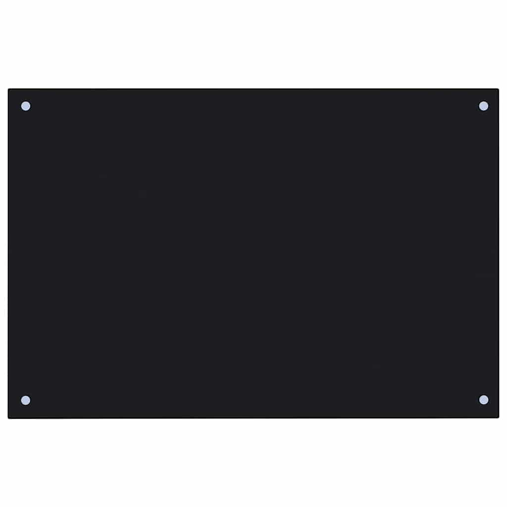 Kuhinjski zid 2 pcs Crna 90 x 60 cm Staklo otporno na udarce