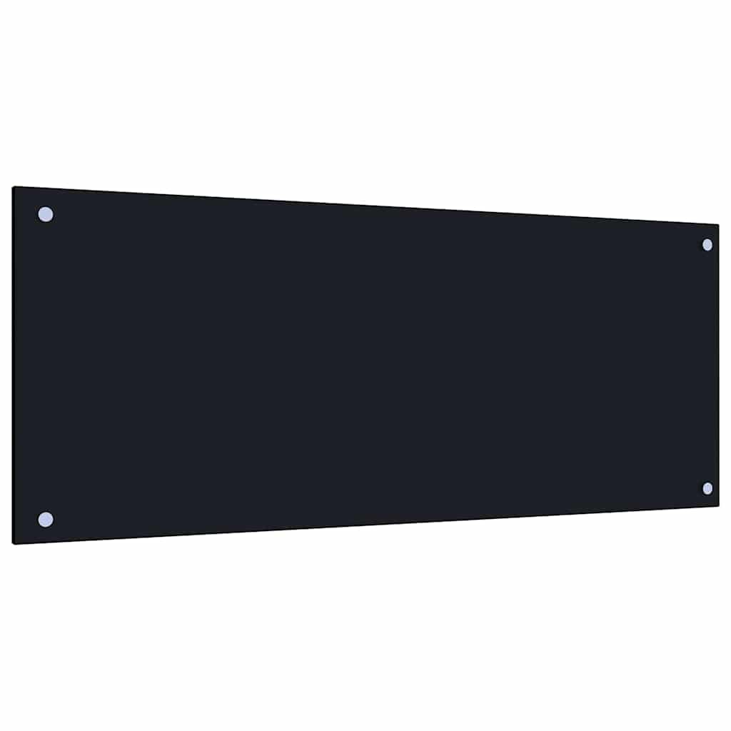 Kuhinjski zid 2 pcs Crna 100 x 40 cm Staklo otporno na udarce