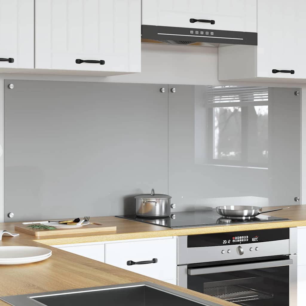 Kuhinjski zid 2 pcs Svijetlo siva 80 x 60 cm