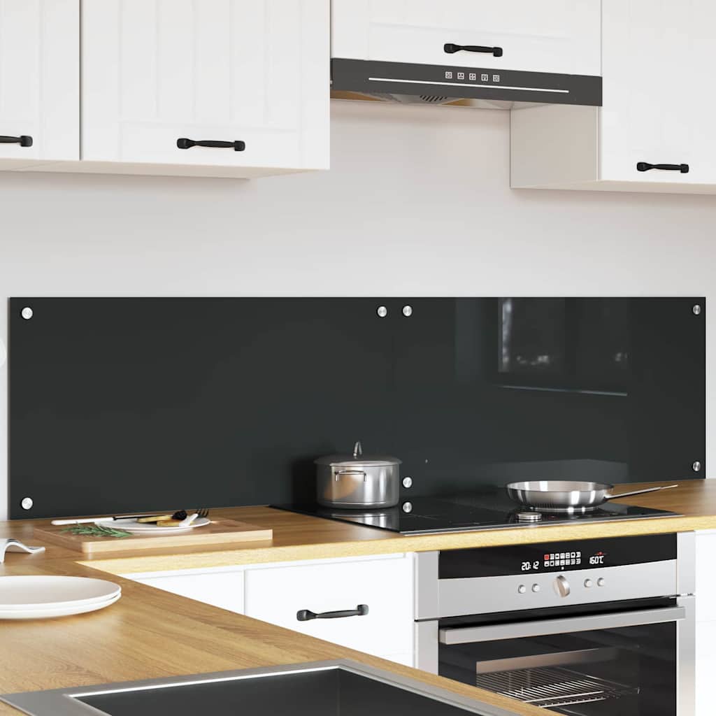 Kuhinjski zid 2 pcs Tamno siva 80 x 40 cm