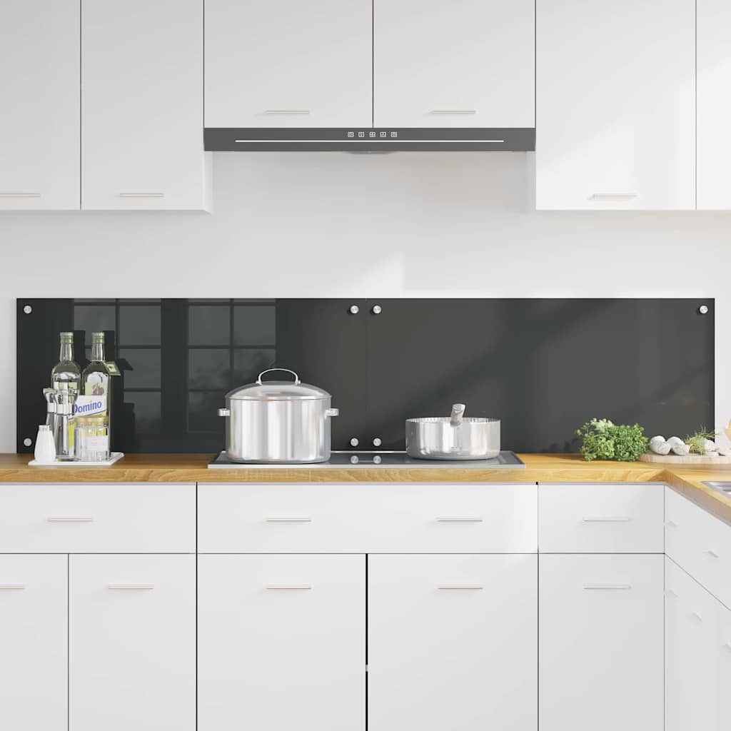 Kuhinjski zid 2 pcs Tamno siva 90 x 40 cm