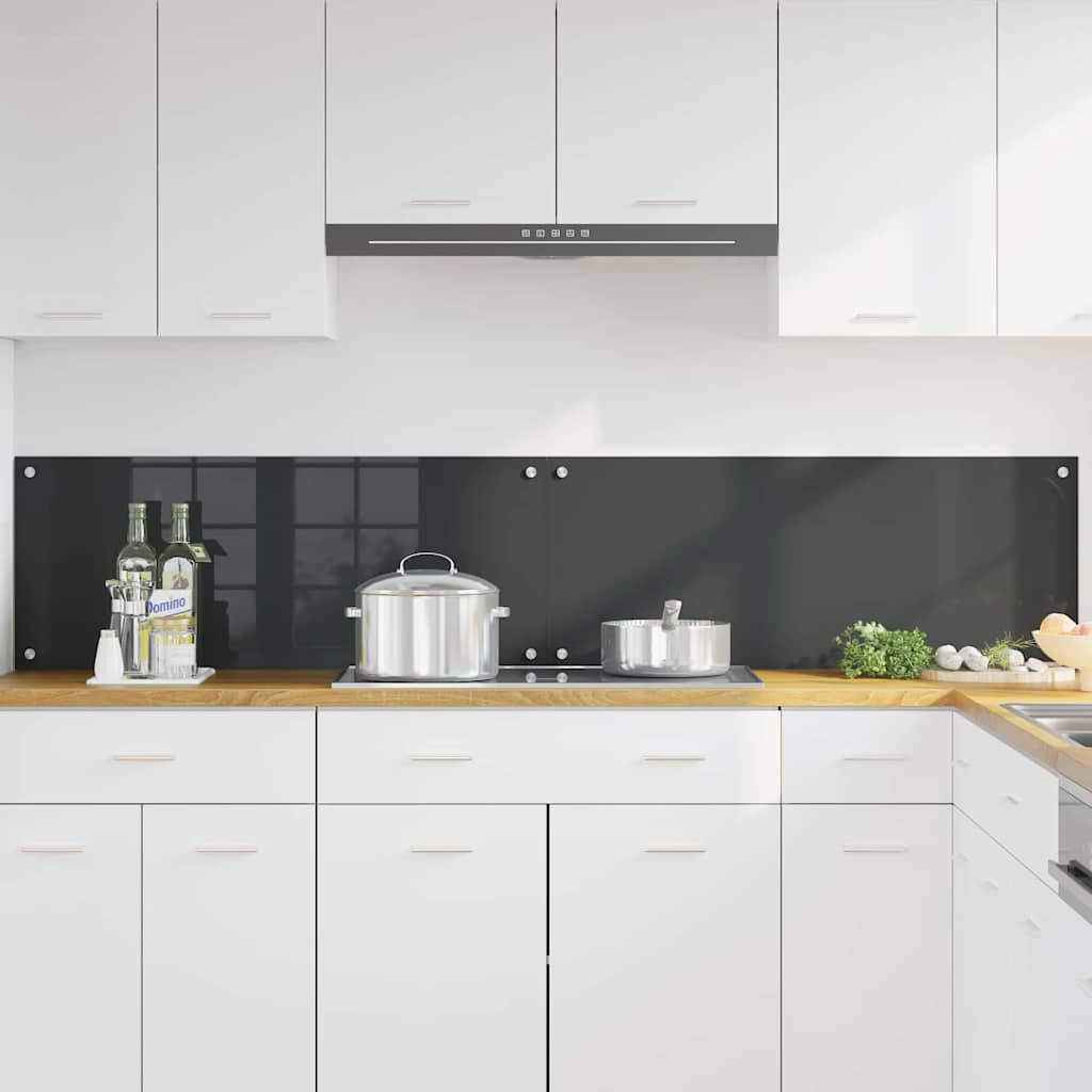 Kuhinjski zid 2 pcs Tamno siva 100 x 40 cm