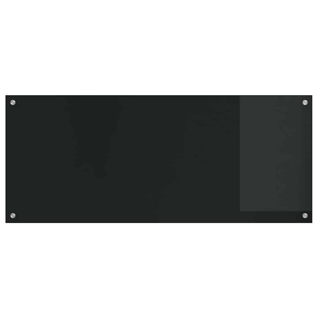 Kuhinjski zid 2 pcs Crna 120 x 50 cm Staklo otporno na udarce