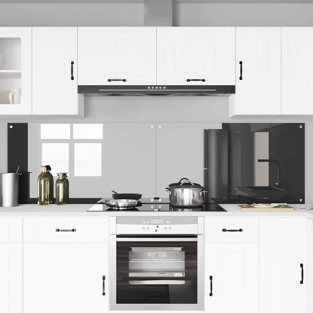 Kuhinjski zid 2 pcs Tamno siva 110 x 60 cm