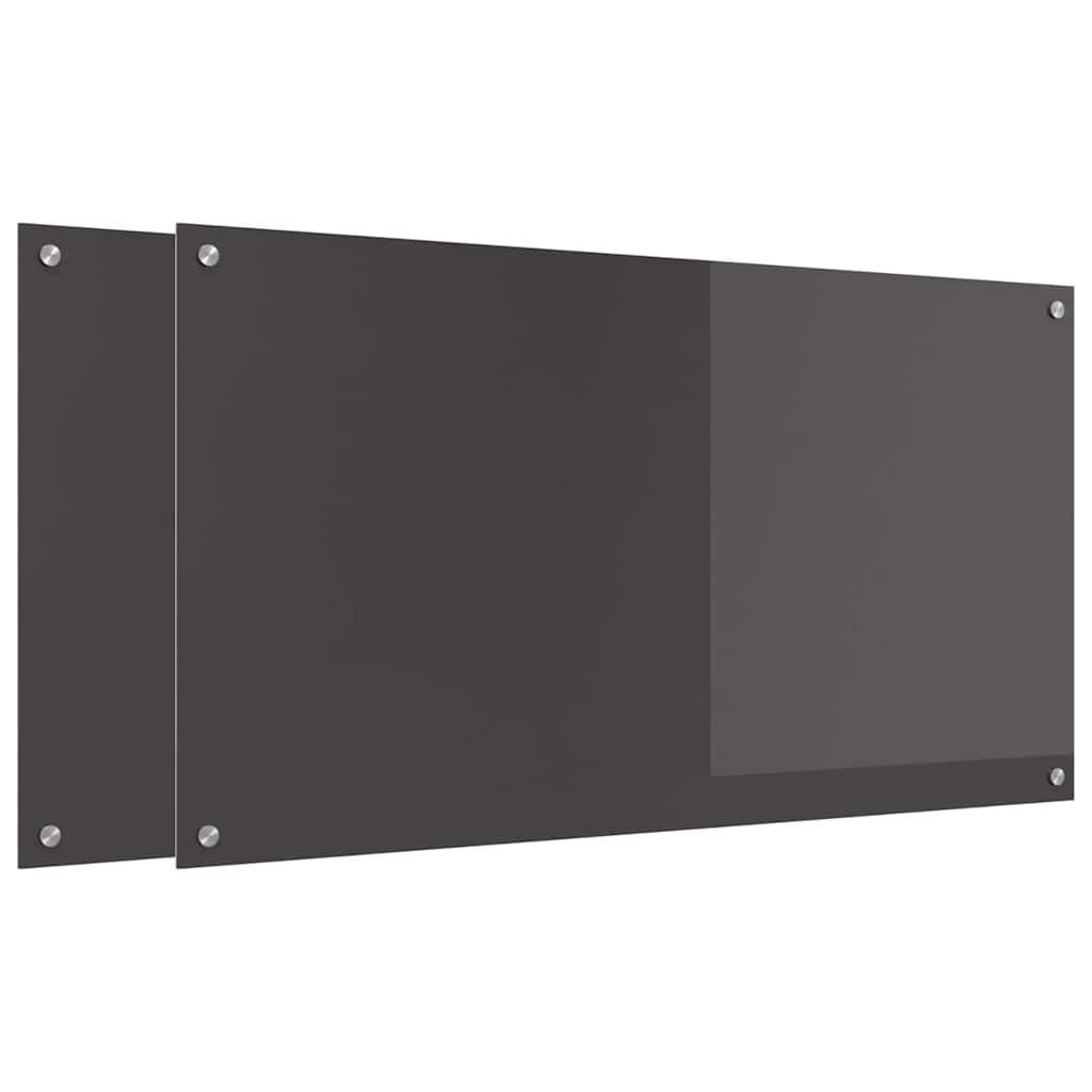 Kuhinjski zid 2 pcs Tamno siva 110 x 60 cm