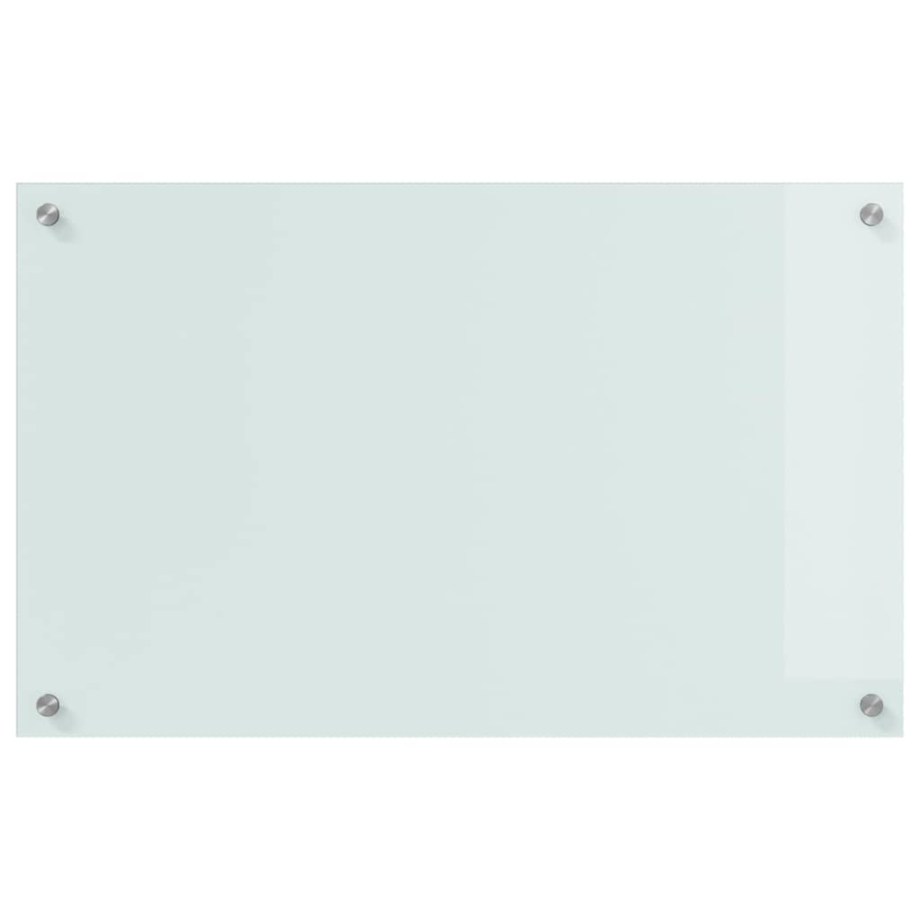 Kuhinjski zid 2 pcs Bijelo 80 x 50 cm Staklo otporno na udarce