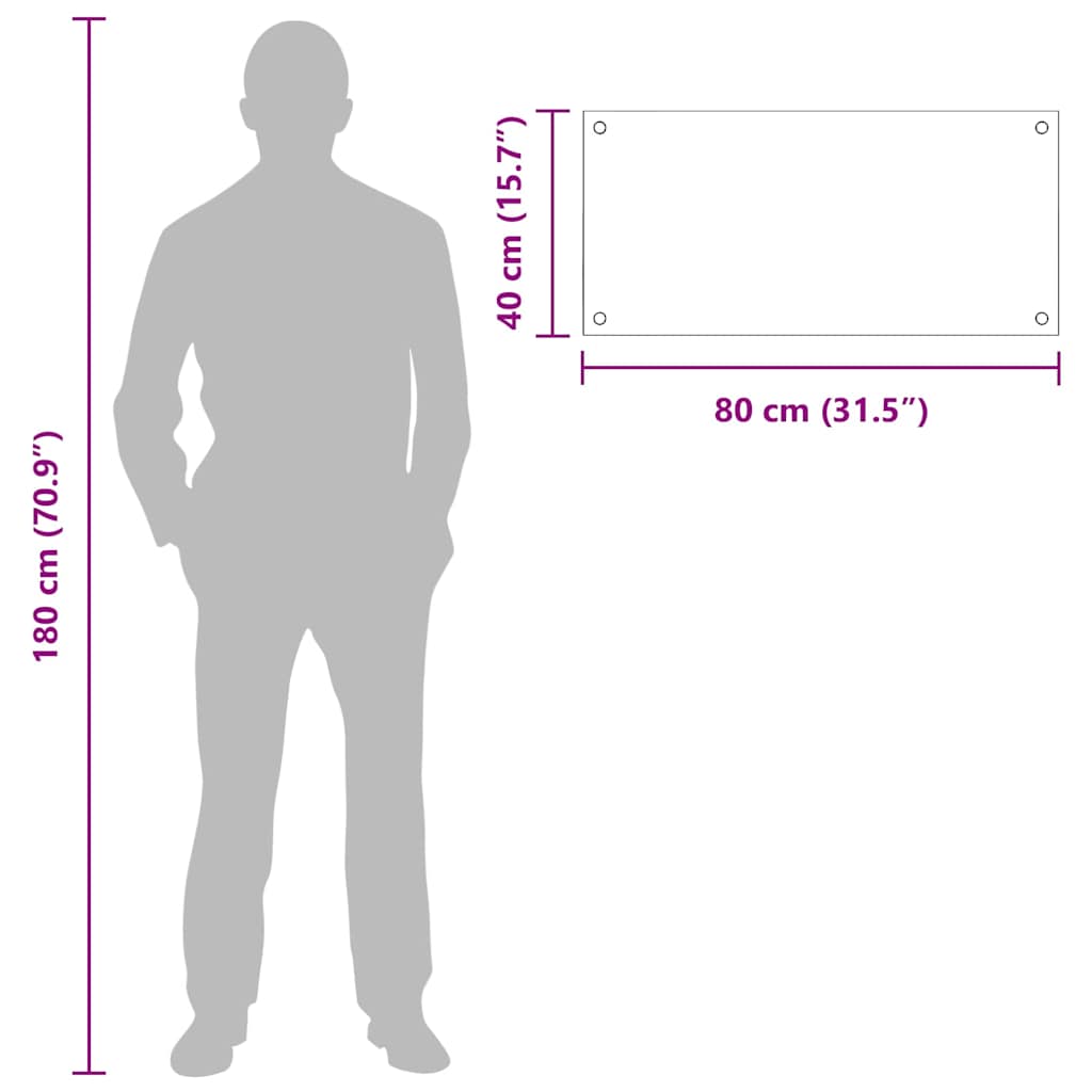 Kuhinjski zid 2 pcs *Transparent*an 80 x 40 cm