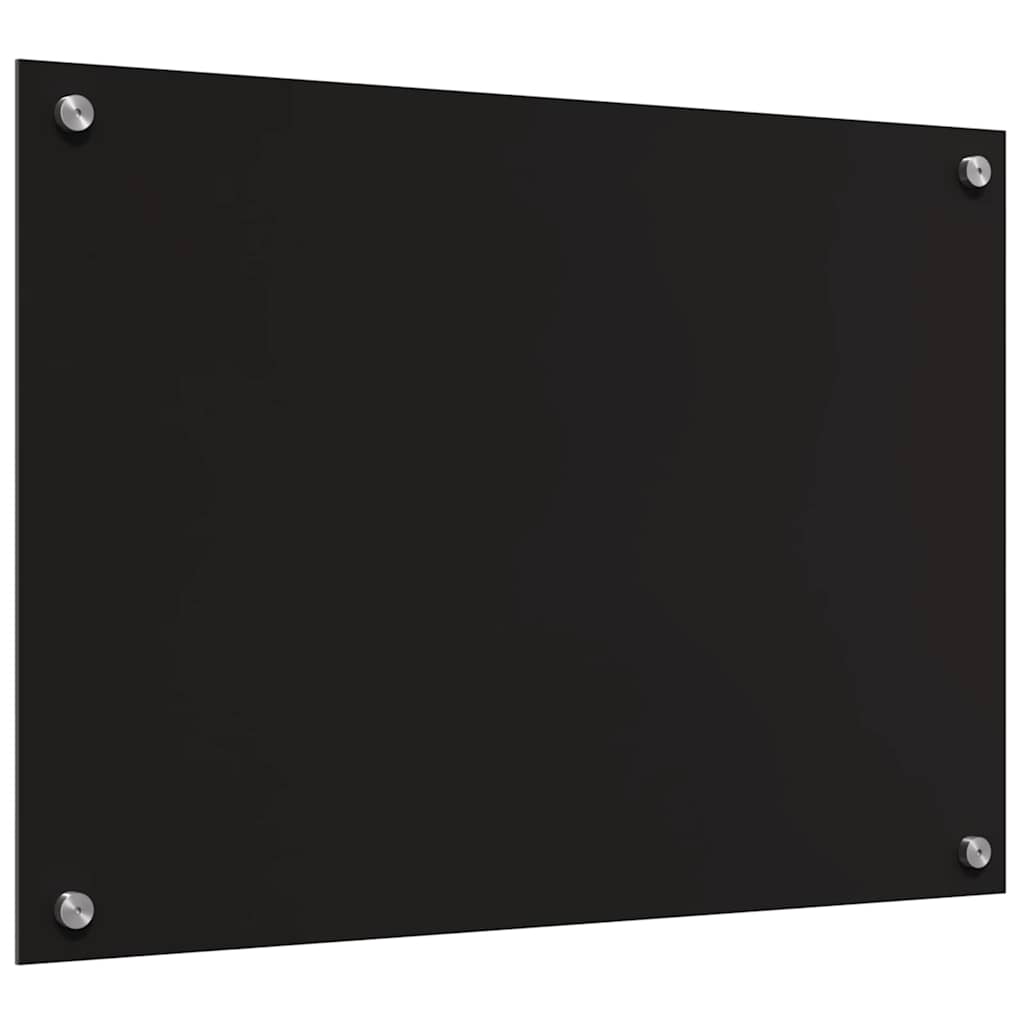 Kuhinjski zid 2 pcs Crna 70 x 50 cm Staklo otporno na udarce