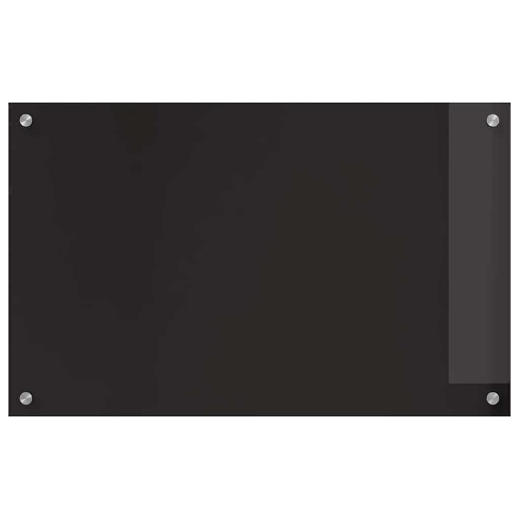 Kuhinjski zid 2 pcs Crna 80 x 50 cm Staklo otporno na udarce