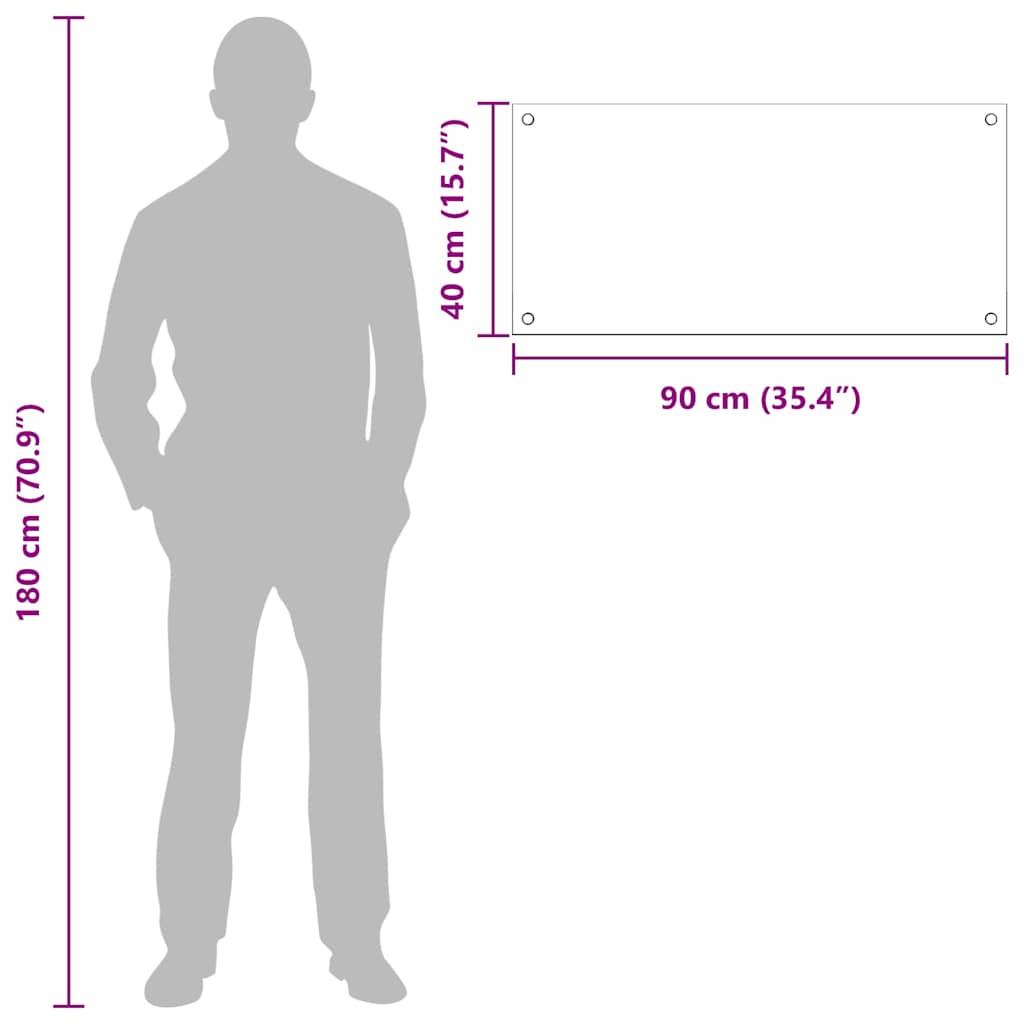 Kuhinjski zid 2 pcs Crna 90 x 40 cm Staklo otporno na udarce