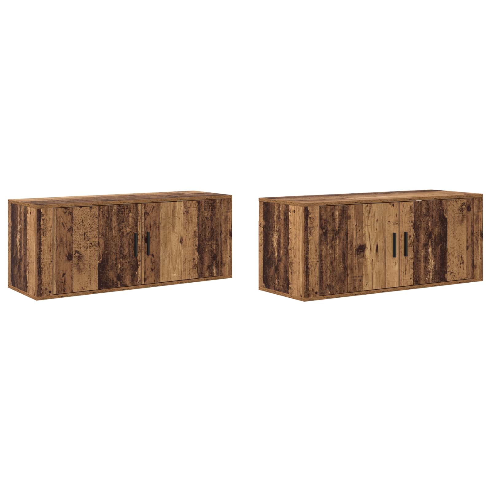 Zidni TV ormar set Zidne 2 pcs Staro drvo 100 x 34,5 x 40 cm