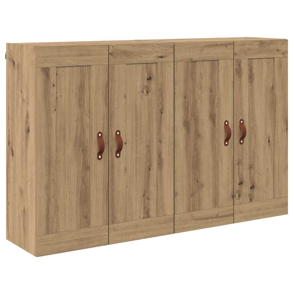 Kabinetski zidni Zidne 2 pcs Umjetnički hrast 69,5 x 34 x 90 cm
