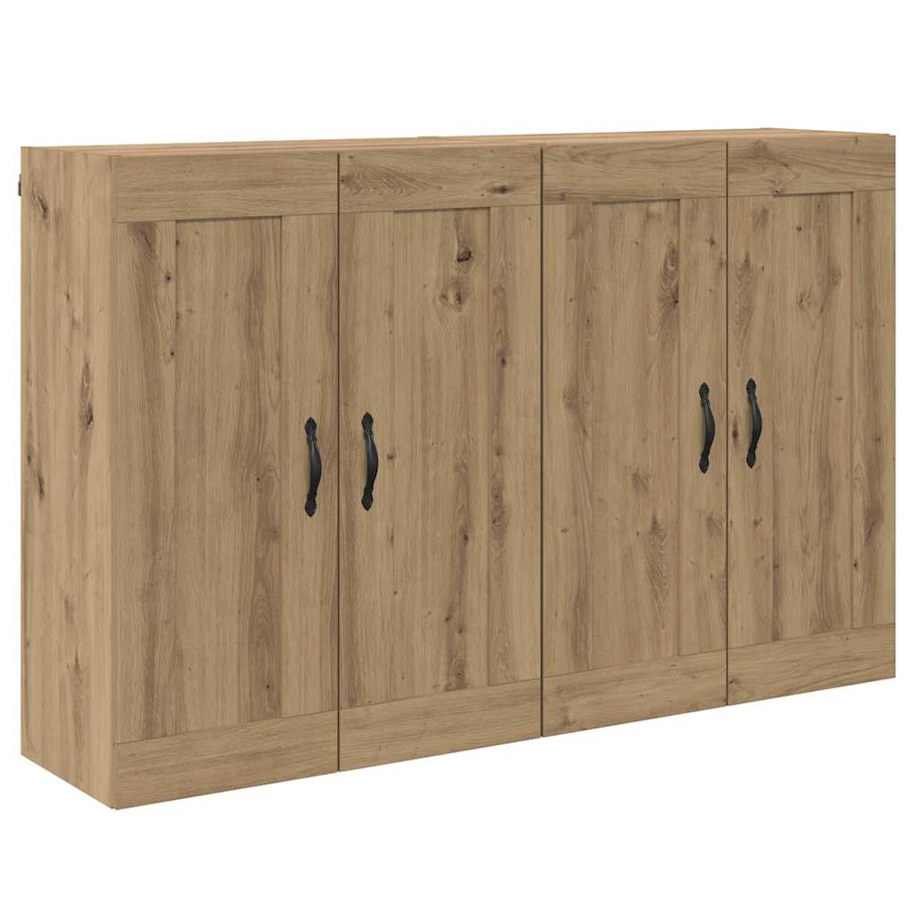 Kabinetski zidni Zidne 2 pcs Umjetnički hrast 69,5 x 34 x 90 cm