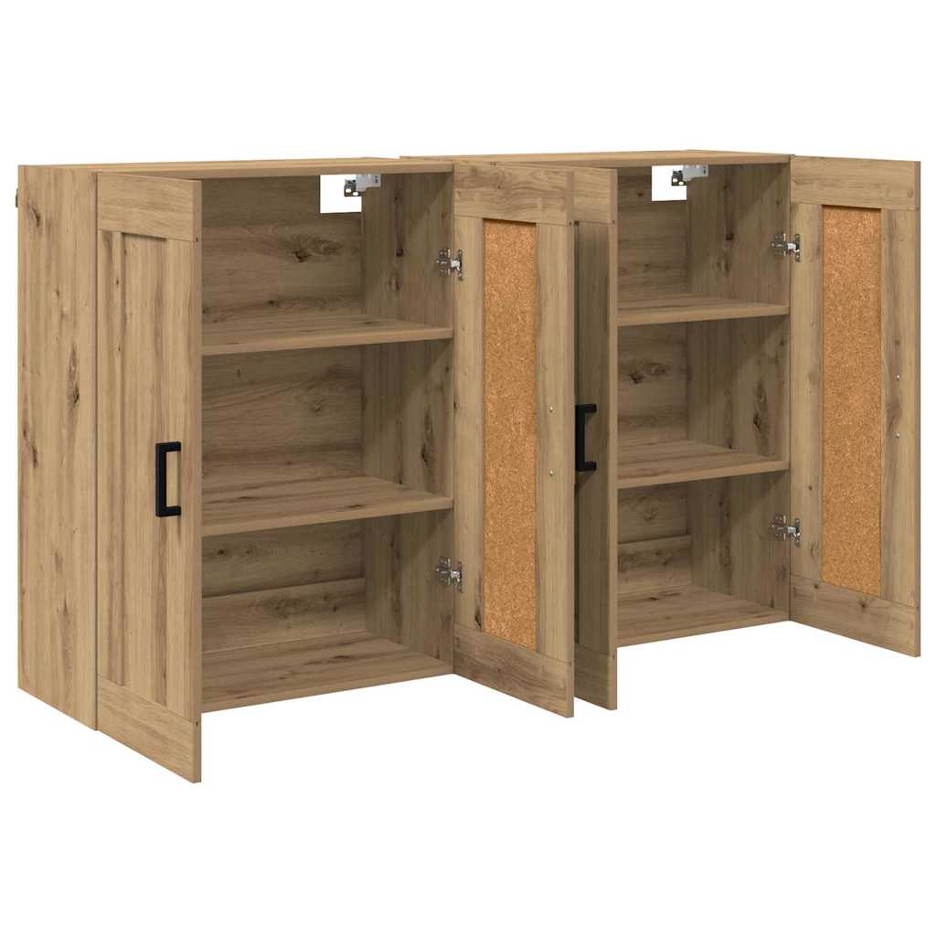 Kabinetski zidni 2 pcs Umjetnički hrast 69,5 x 34 x 90 cm