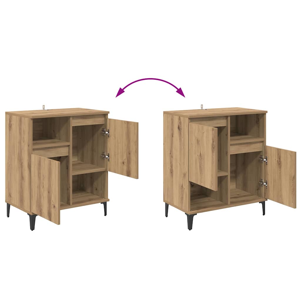 Komode 2 pcs Umjetnički hrast 60 x 35 x 70 cm Konstruirano drvo