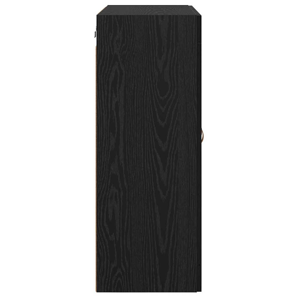 Kabinetski zidni Zidne 2 pcs Crni hrast 69,5 x 34 x 90 cm