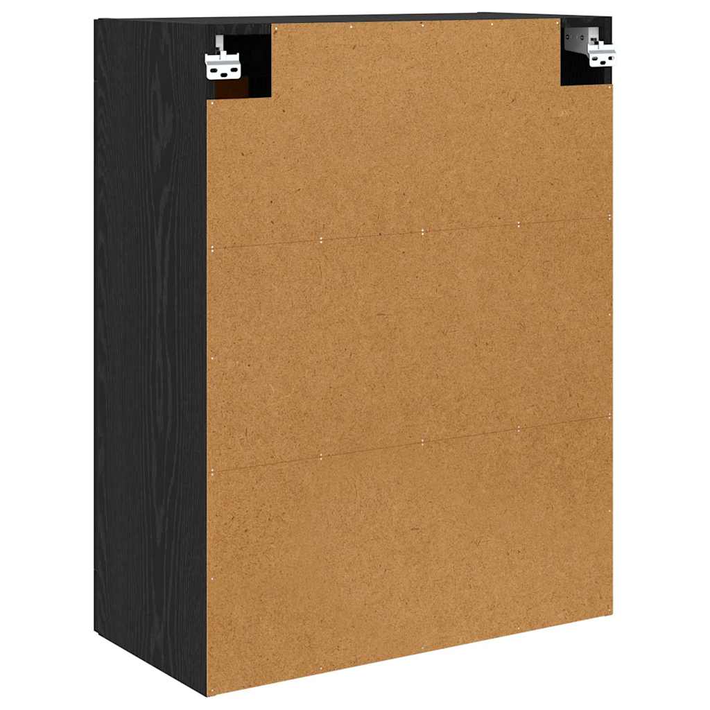 Kabinetski zidni Zidne 2 pcs Crni hrast 69,5 x 34 x 90 cm