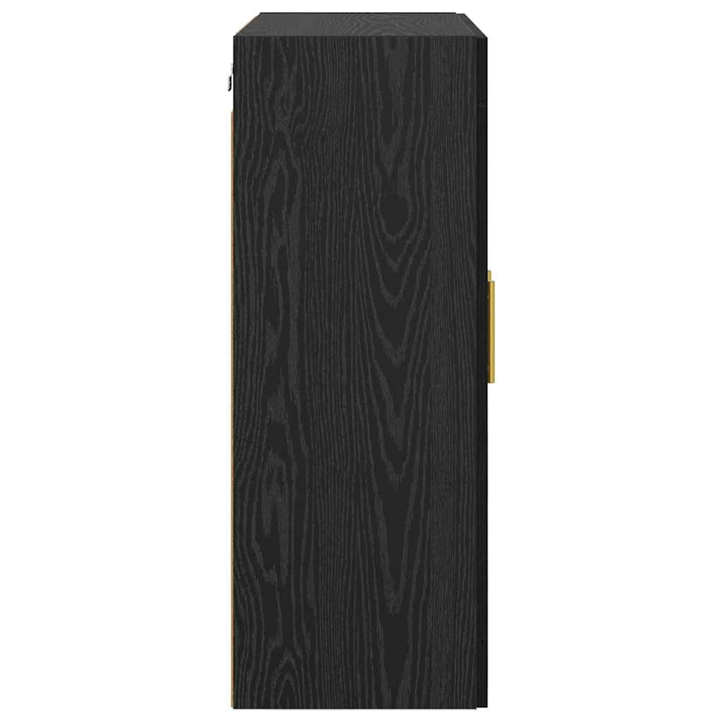 Kabinetski zidni Zidne 2 pcs Crni hrast 69,5 x 34 x 90 cm