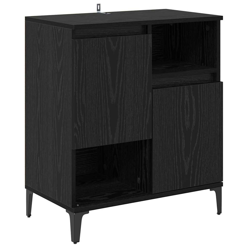 Komode 3 pcs Crni hrast 60 x 35 x 70 cm Konstruirano drvo