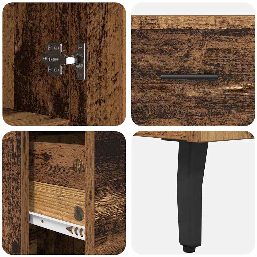Highboard s ladicama 2 pcs Staro drvo Konstruirano drvo