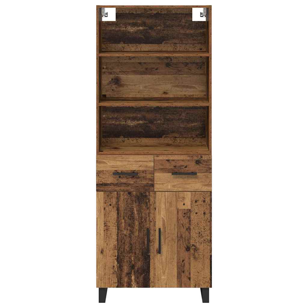 Highboard s ladicama 2 pcs Staro drvo Konstruirano drvo