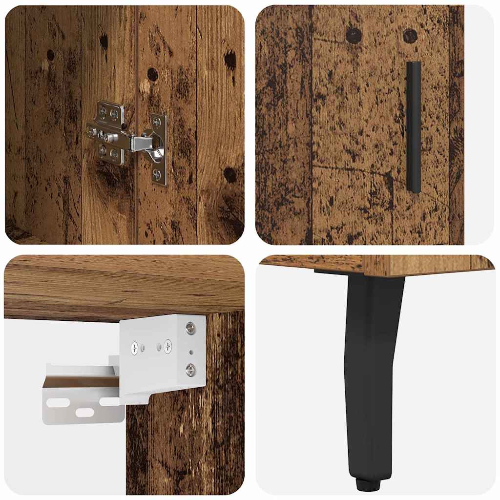 Highboard 2 pcs Staro drvo Konstruirano drvo