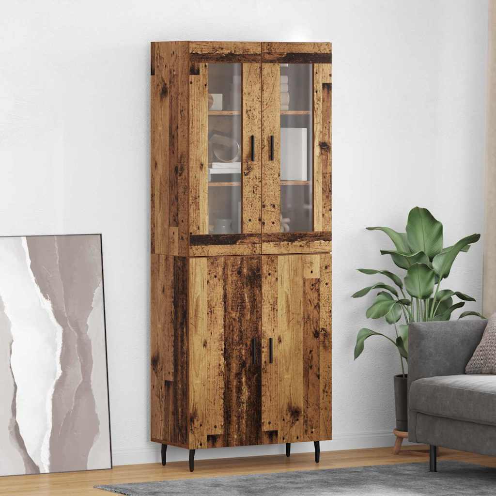 Highboard 2 pcs Staro drvo Konstruirano drvo
