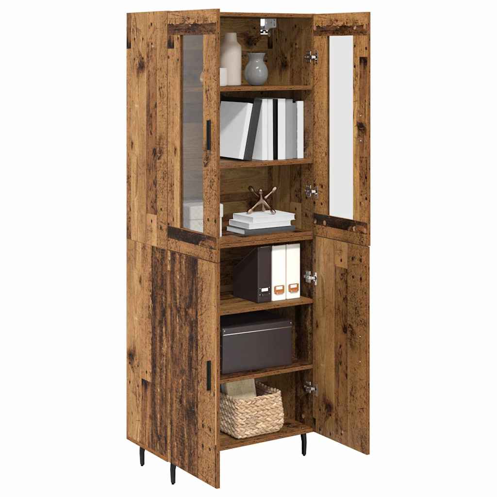 Highboard 2 pcs Staro drvo Konstruirano drvo
