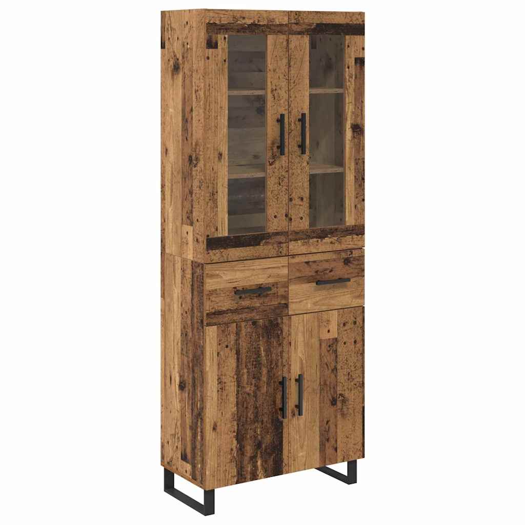 Highboard s ladicama 2 pcs Staro drvo Konstruirano drvo