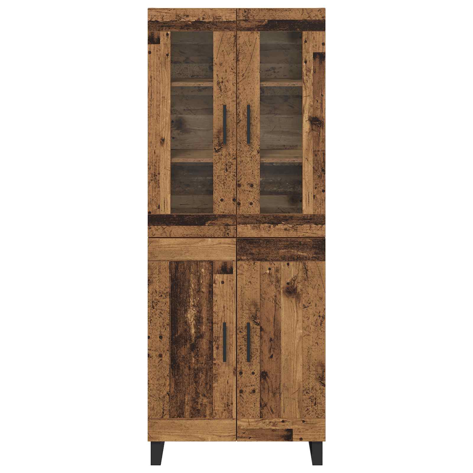 Highboard 2 pcs Staro drvo Konstruirano drvo